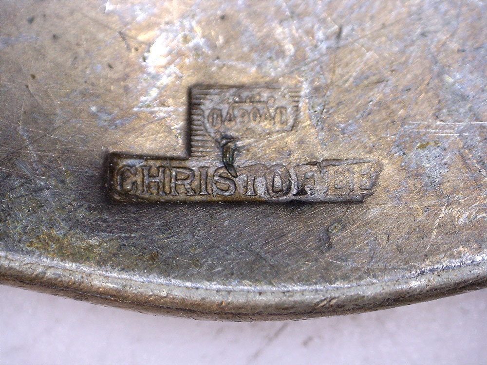 Poinçon métal argenté marque Christofle 1