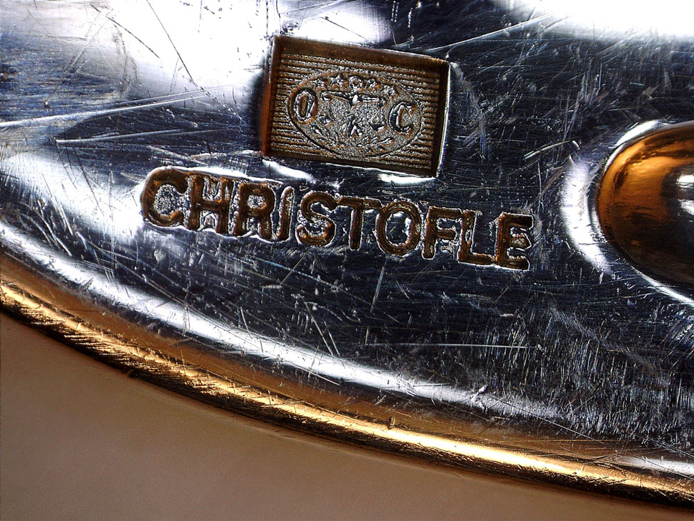 Poinçon métal argenté marque Christofle 3